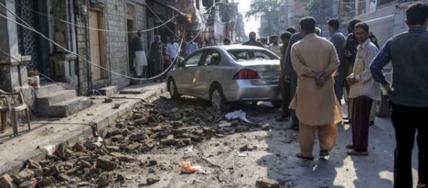 Streets in Kabul after earthquake Streets in Kabul after earthquake