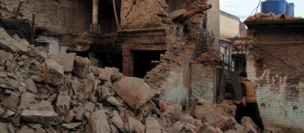 Clădiri din Kabul după cutremur Clădiri din Kabul după cutremur