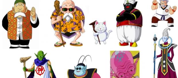 Los maestros de Goku a lo largo de las series Los maestros de Goku a lo largo de las series