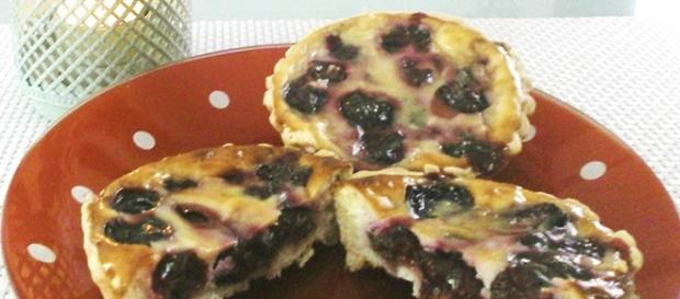 Tartaletas de cerezas a la vainilla Tartaletas de cerezas a la vainilla