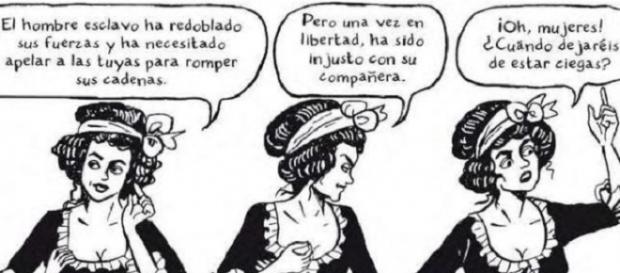 Fragmento del cómic biográfico de Olympe de Gouges Fragmento del cómic biográfico de Olympe de Gouges