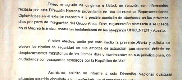 Alerta emitido por el Ministerio de Seguridad Alerta emitido por el Ministerio de Seguridad