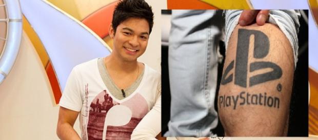 Yudi tatua Playstation na panturrilha Yudi tatua Playstation na panturrilha