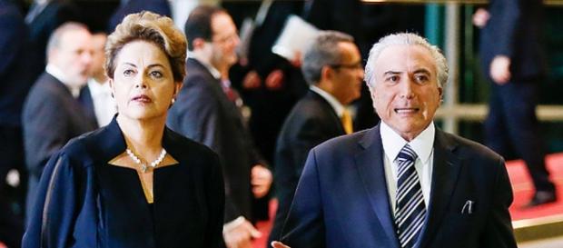 Dilma Rousseff ao lado de Michel Temer Dilma Rousseff ao lado de Michel Temer