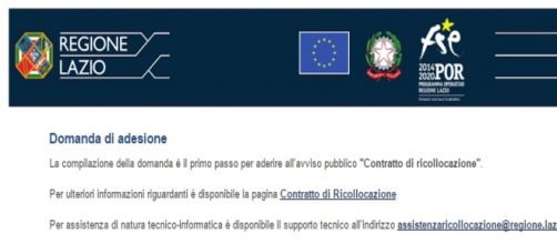 Contratto ricollocazione disoccupati Lazio