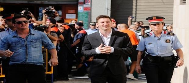 Leo Messi en Gava, declarando ante el juez Leo Messi en Gava, declarando ante el juez