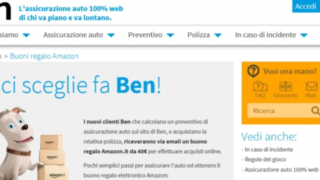Chi ci sceglie fa Ben!, la promo del buono Amazon.