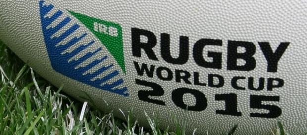 Logo oficial em uma da Copa do Mundo de Rugby 2015 Logo oficial em uma da Copa do Mundo de Rugby 2015