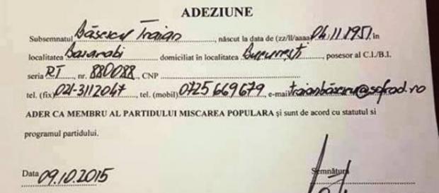 Aceasta este adeziunea cu telefonul lui Basescu Aceasta este adeziunea cu telefonul lui Basescu
