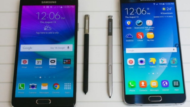 Un'immagine dello smartphone Galaxy Note 5