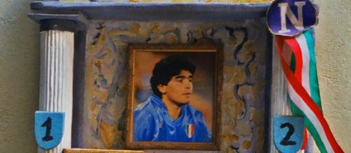 Monumento a Diego Armando Maradona en Napoli.