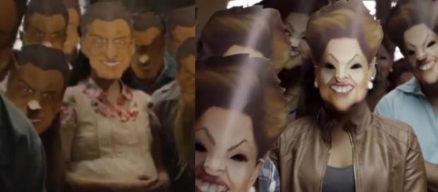 Caretas de Macri y Dilma Rousseff Caretas de Macri y Dilma Rousseff