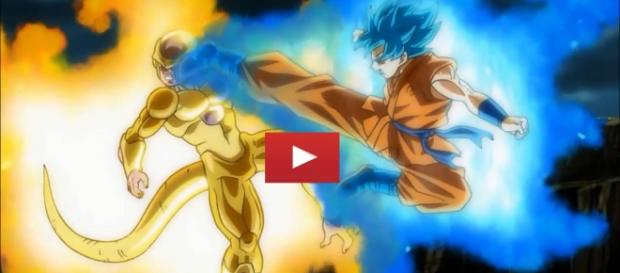 Goku luchando contra Golden Freezer Goku luchando contra Golden Freezer