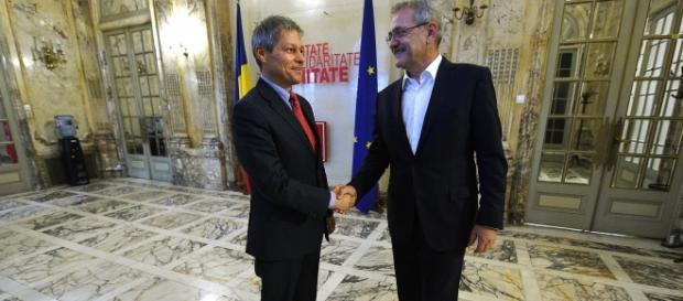 Dacian Cioloş şi Liviu Dragnea Dacian Cioloş şi Liviu Dragnea