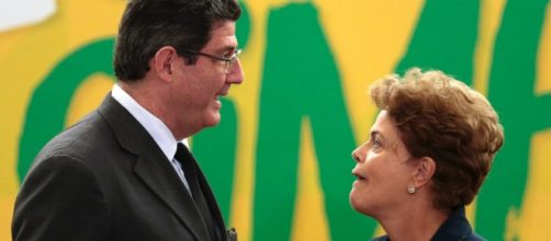 Ministro da Fazenda Joaquim Levy e Dilma Rousseff