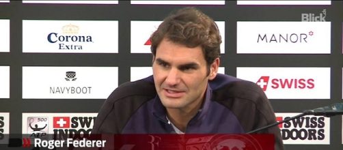 Roger Federer in conferenza stampa