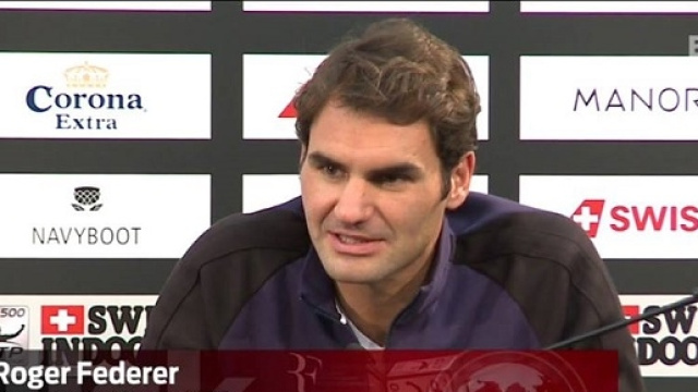 Roger Federer in conferenza stampa