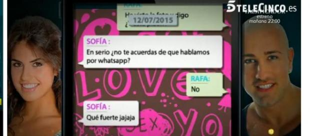 Sofía también ligó con Rafa Mora Sofía también ligó con Rafa Mora