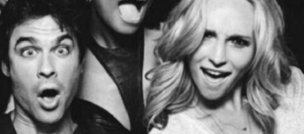 Vampire Diaries-Stars Ian Somerhalder, Kat Graham. Vampire Diaries-Stars Ian Somerhalder, Kat Graham.