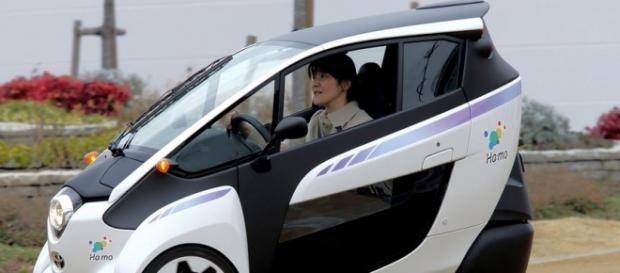 Toyota i-Road, an electric three-wheeled vehicle Toyota i-Road, an electric three-wheeled vehicle