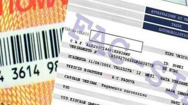 Ricevute di pagamenti di bolli auto