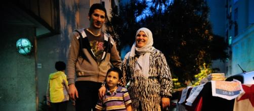 Una familia de refugiados sirios en Brasil.