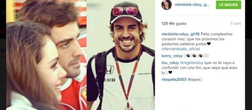 Niedziela le declara su amor a Fernando Alonso