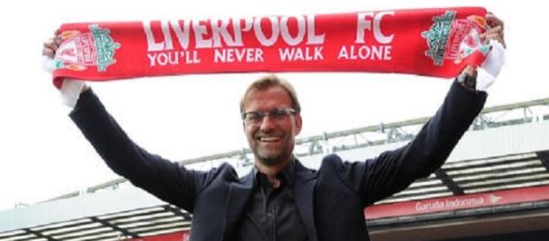 Jürgen Klopp glücklich in Liverpool Jürgen Klopp glücklich in Liverpool