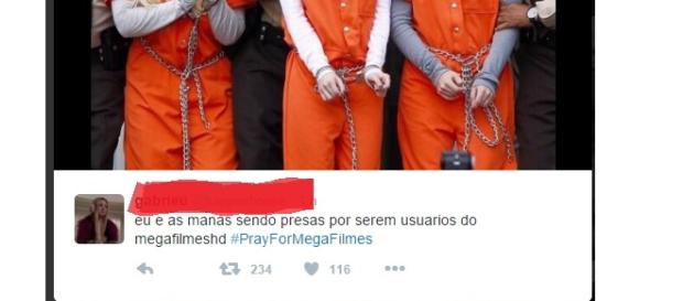 #PrayForMegaFilmes/Reprodução Twitter. #PrayForMegaFilmes/Reprodução Twitter.