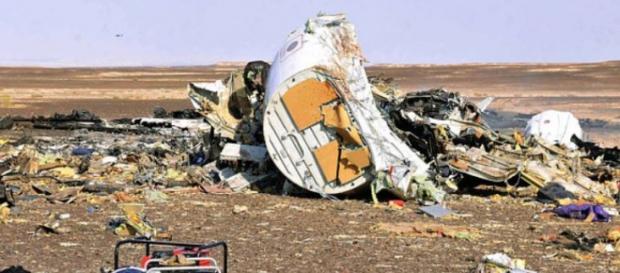 The remains of a Russian plane The remains of a Russian plane