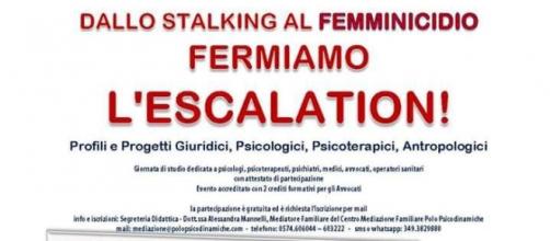Locandina convegno 'stalking e femminicidio'