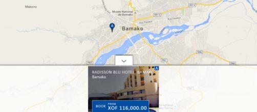 Mali, capitale Bamako, maps hotel Radisson Blu