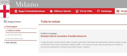 Sciopero 20 novembre Milano scuola