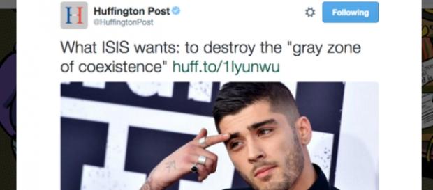 HuffPost associa Zayna ao ISIS e pede desculpa HuffPost associa Zayna ao ISIS e pede desculpa