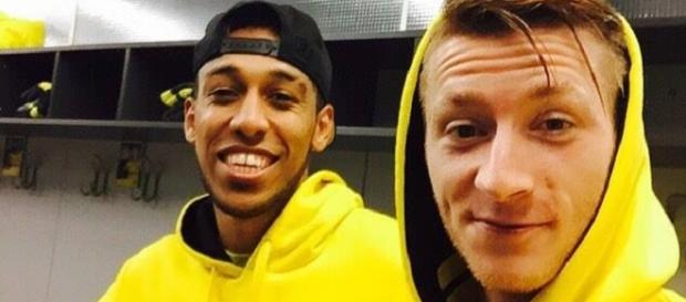 Pierre-Emerick Aubameyang und Marco Reus Pierre-Emerick Aubameyang und Marco Reus