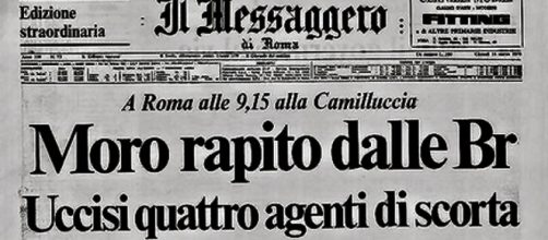 La prima pagina de Il Messaggero del 1978