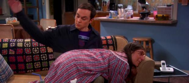 Sheldon Cooper y Amy, en "The Big Bang Theory" Sheldon Cooper y Amy, en "The Big Bang Theory"