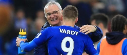Ranieri e Vardy. Foto da Eurosport com
