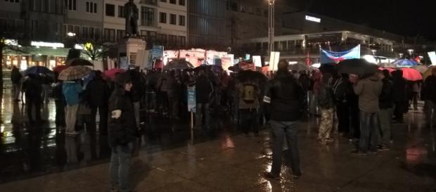 Etwa 300 AfD-Demonstranten waren vor Ort. Etwa 300 AfD-Demonstranten waren vor Ort.