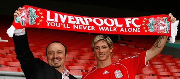 Rafa Benítez y Fernando Torres, en el Liverpool Rafa Benítez y Fernando Torres, en el Liverpool