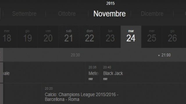 Barcellona-Roma in tv in chiaro 24 novembre 2015