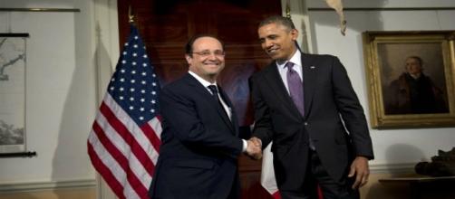 Fotografia di Hollande e Obama