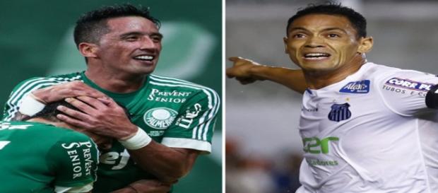 Os goleadores Lucas Barrios e Ricardo Oliveira Os goleadores Lucas Barrios e Ricardo Oliveira
