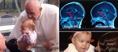 Il bacio di Papa Francesco alla piccola Gianna