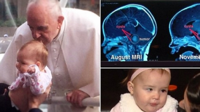 Il bacio di Papa Francesco alla piccola Gianna