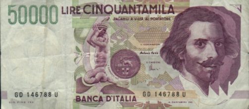 La vecchia banconota da 50mila lire