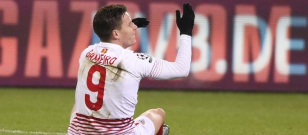 Gameiro en el Borussia Park en Champions Gameiro en el Borussia Park en Champions