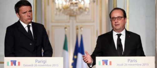 Renzi in visita a Hollande, ieri 26 novembre