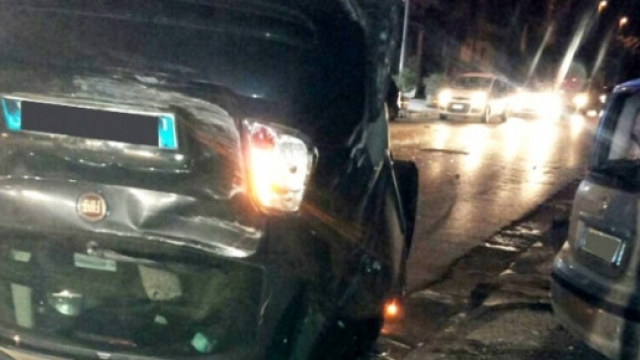Auto coinvolto nello scontro di Via Turati