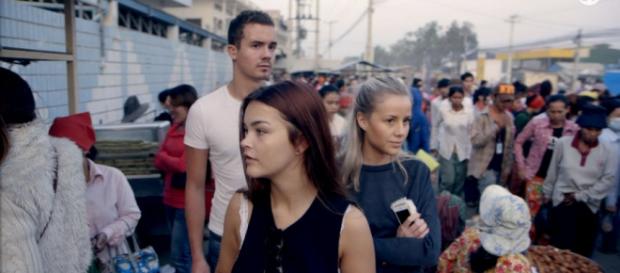 Los jóvenes Frida, Anniken y Ludvig en Camboya Los jóvenes Frida, Anniken y Ludvig en Camboya